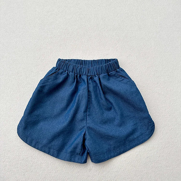 Unisex Blue Denim Shorts
