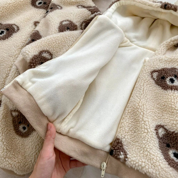 Bear Head Plush Coat