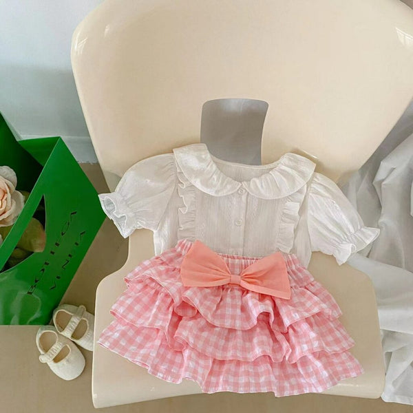 Blouse with diamond pattern Princess skirt