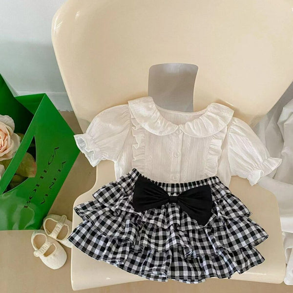Blouse with diamond pattern Princess skirt