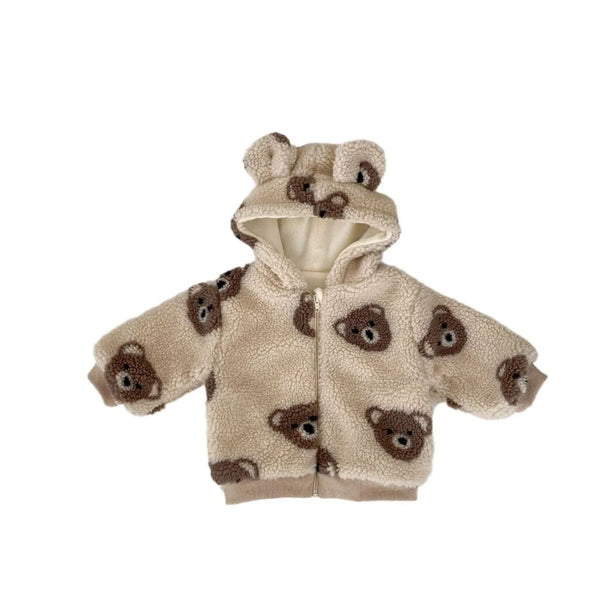 Bear Head Plush Coat