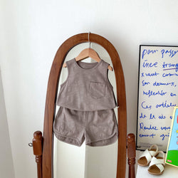 Top zonder mouwen en shorts 2-delige kleding