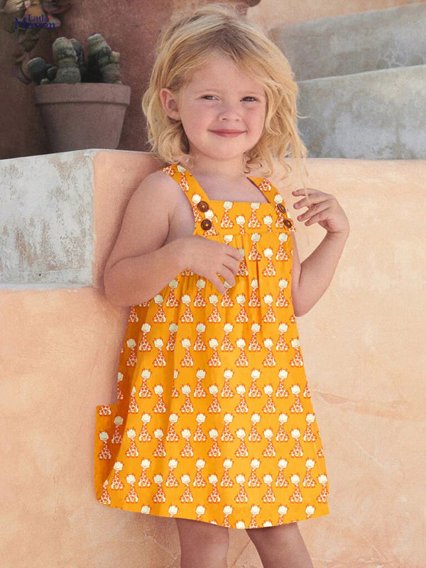 Girls Sleeveless Strap Dress